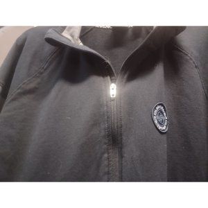 Quiksilver Light Athletic Jacket Small Full-Zip Front Black Gray